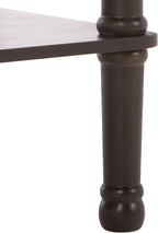 SAFAVIEH Furniture - Tinsley Rectangle Console Table - Dark Chocolate - Solid Wood - Farmhouse Turned-Leg Design - Ideal for Entryway, Living Room, Hallway, 28" W x 11.75" D x 28" H (CNS5724D)