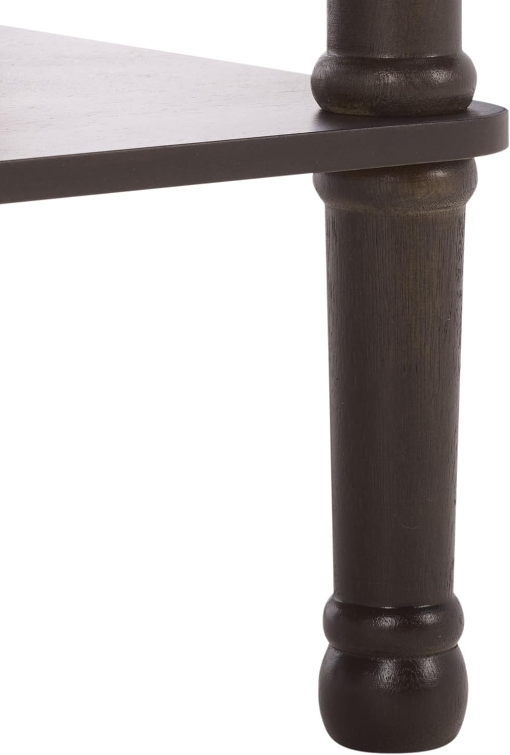 SAFAVIEH Furniture - Tinsley Rectangle Console Table - Dark Chocolate - Solid Wood - Farmhouse Turned-Leg Design - Ideal for Entryway, Living Room, Hallway, 28" W x 11.75" D x 28" H (CNS5724D)
