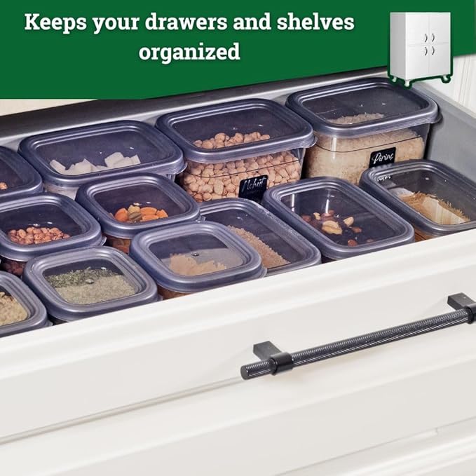 "12-Piece 40 OZ BPA-Free Airtight Food - Food Storage Containers With Lids, Flour, Pantry Storage Includes 20 Reusable Washable Labels, Kitchen Organizer