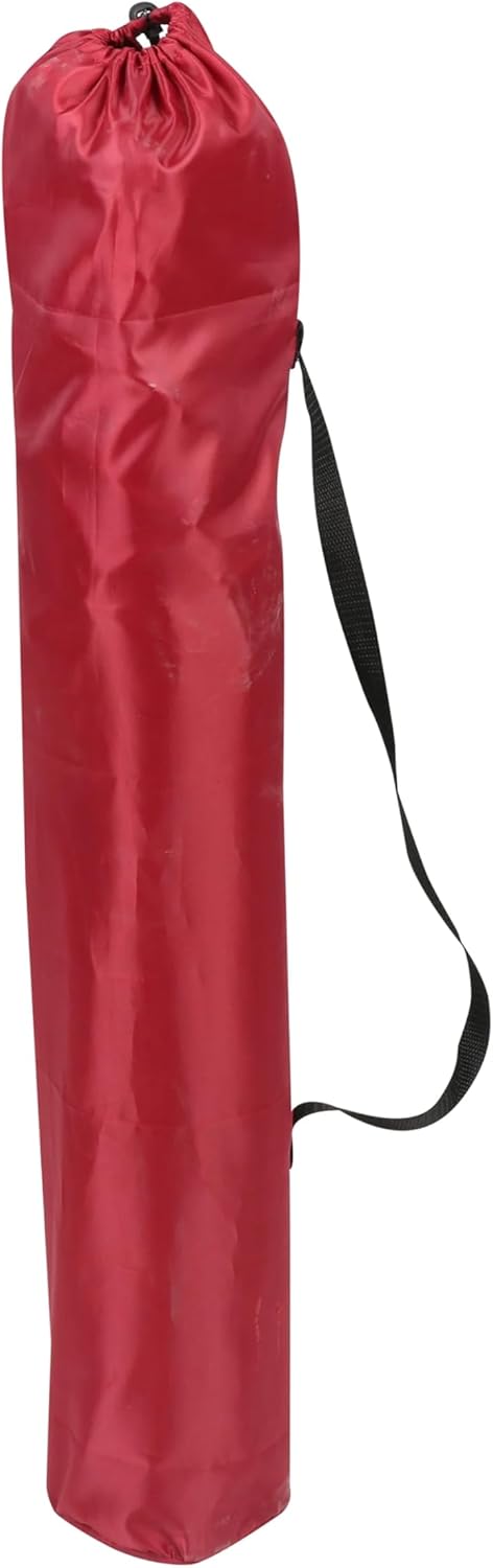 Basic Quad Folding Camp Chair with Cup Holder, Red, Adult