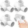 4PCS 1-1/2Inch Elbow Fittings, 4-Way Heavy Duty PVC Pipe Fitting, Corner Fitting for Water Supplies & DIY Garden Shelf