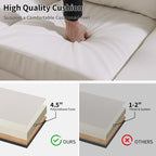Leather Storage Ottoman Bench,33.5" Large Square Ottoman with Storage, Foot Rest Footstool Bench Coffee Table with Thick Cushion for Home Decor/Entryway/Living Room/Bedroom/Rv Car,White&Black
