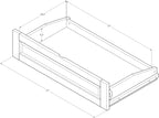 Kodiak Furniture Phoenix Futon Set with Oregon Trail Java Mattress and Storage Drawers, Full, Barbados