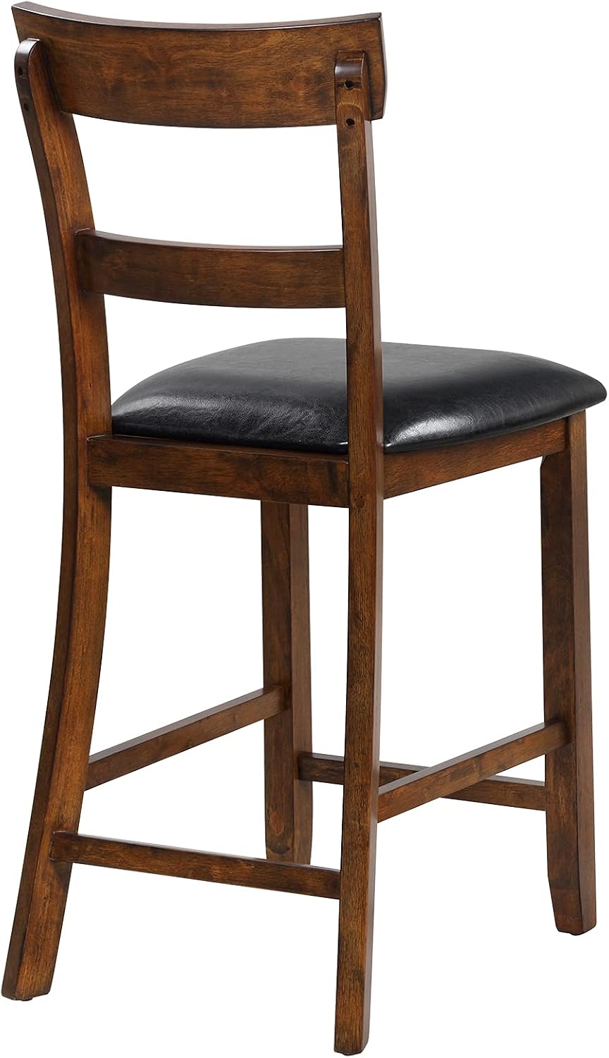 ERGOMASTER Dining Chairs Set of 4, Farmhouse 25.5" Bar Chairs, Rubber Wood Barstools with Backs, Upholstered Counter Height Bar Stools
