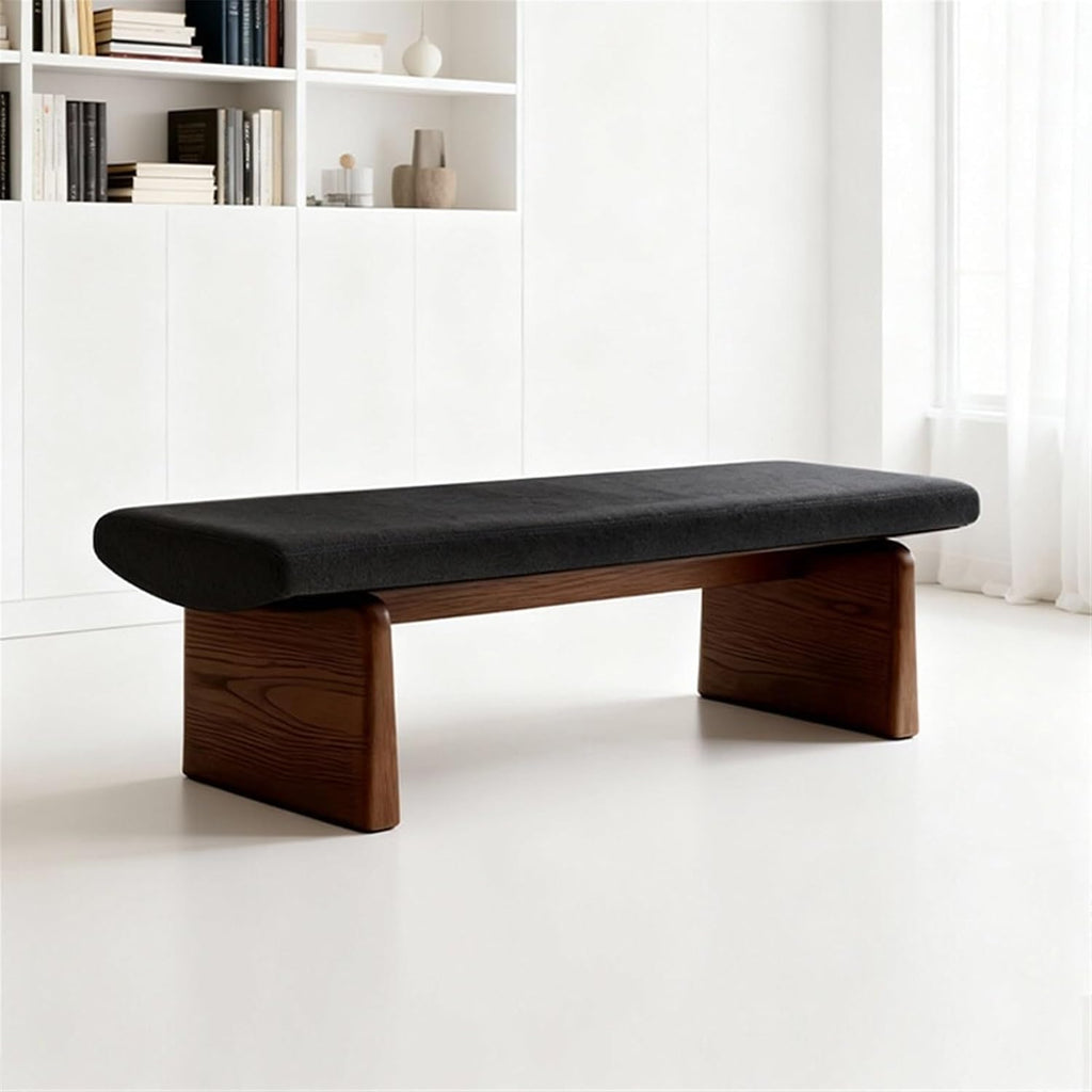 Modern Wooden Sofa Bedroom Bed end Bench Hotel Leisure Entryway(XL)
