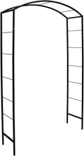 Steel Garden Arch, 7'2" High x 4'7" Wide, Garden Arbor for Various Climbing Plant, Outdoor Garden Lawn Backyard