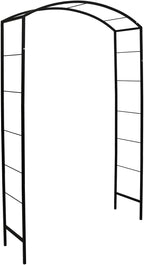 Steel Garden Arch, 7'2" High x 4'7" Wide, Garden Arbor for Various Climbing Plant, Outdoor Garden Lawn Backyard