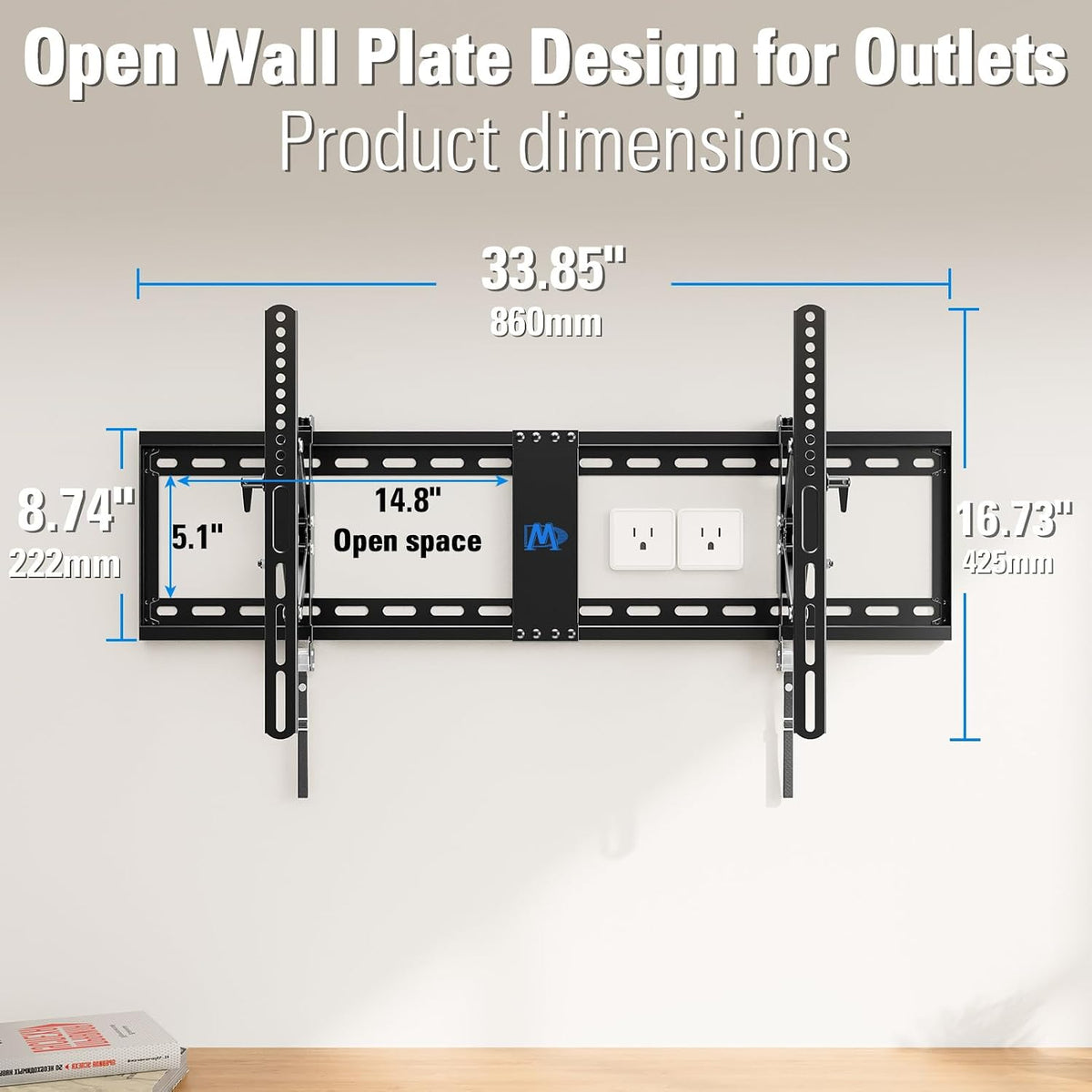 Mounting Dream Advanced Tilt TV Wall Mount for Most 42-90 Inch Flat TV | Universal TV Wall Mount Bracket with Full Extension up to 7 inch, Fits 16", 24", 32" Studs, Max VESA 800x400mm and 120LBS