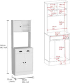 Albany Kitchen Pantry with 3-Doors Cabinet and Drawer