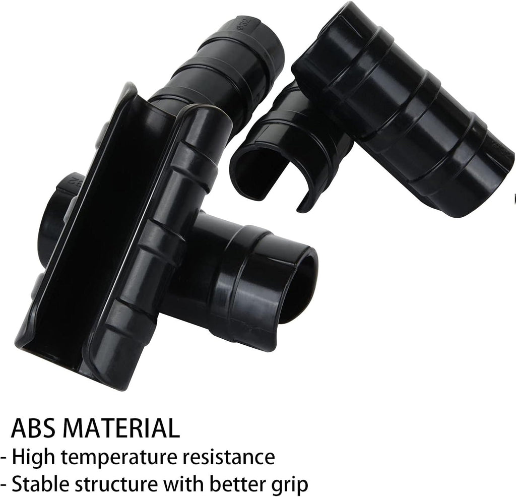 50 PCS 1 inch Greenhouse Clamps Clips 26mm Black ABS Snap Clamp Tube Clip Garden Buildings Tube Clip for Greenhouse Film, Sunshade Nets, Frame Shelters (Outer Ø 1.26”inner Ø 1”)