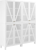 Crosley Furniture Cassai 2-Piece Pantry Storage Cabinet Set with Shelves, Kitchen, Dining, or Laundry Room, White