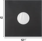 12" Premium Black Polylined Record Inner Sleeves - Archival Quality, Heavyweight Paper & Plastic #12IABK (250)