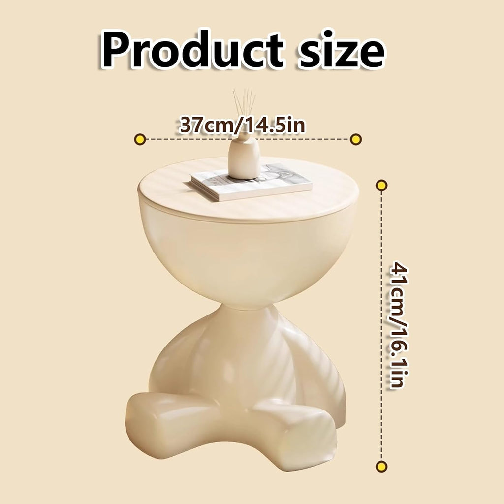 Green Coffee Table,Side Table, Mini Sofa Nightstand, Unique Small End Tables Accent Balcony Office, End Tables with Storage, Bedroom, Small Spaces, Easy Assembly(Blue)