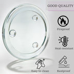 Clear Glass Candle Holder， 3" Glass Coaster Holder ，Small Round Candle Plate for Pillar Candle（3 Pack）