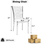 Modern Dining Chairs Set of 4, Black Velvet Woven Kitchen Chair with Golden Metal Legs, Upholstered Cushion & High Back Design, Mid-Century Dining Chairs for Kitchen, Living Room