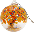 Dale Tiffany Hand Blown Glass, 8" Diameter Aura, Tree of Life Collection, Witch Globe Hanging Garden Indoor/Outdoor Decorative Ornament Gazing Ball
