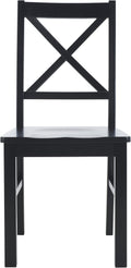 SAFAVIEH Home Collection Akash Farmhouse Black Dining Chair Set of 2