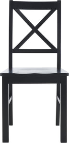 SAFAVIEH Home Collection Akash Farmhouse Black Dining Chair Set of 2