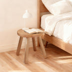 11.8" H Round Solid Wooden Stool Wood Plant Stand Woden Decorative Stool Garden Stool Portable Stand for Kitchen Bathroom Living Room Bedroom