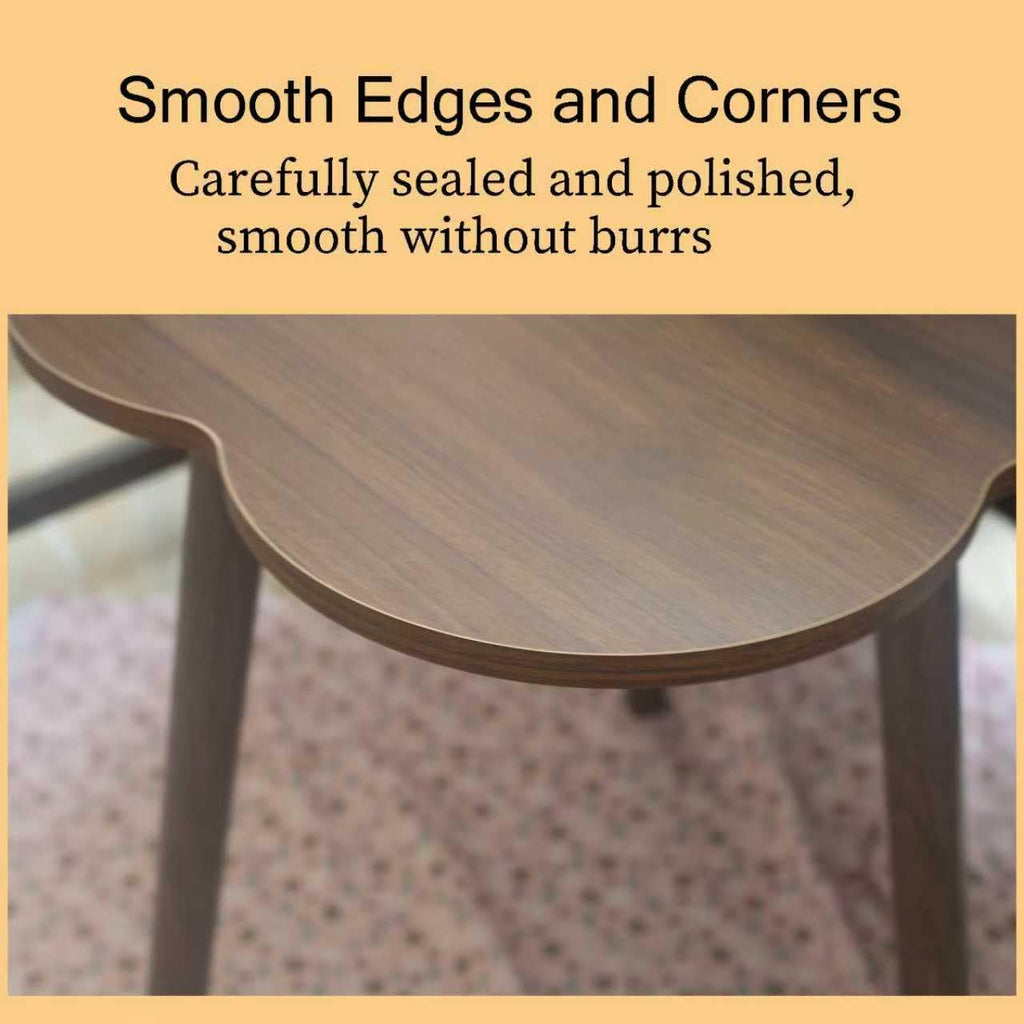 BARENNSU Round End Table Small Side Tables Sofa Table for Small Spaces, Living Room, Bedroom, Stable Frame, Easy Assembly, Rustic Brown