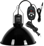 Oiibo Reptile Light Fixture with Dimming Thermostat, 8.5inch Deep Dome Reptile Lamp Fixture, Reptiles Heat Lamp Fixture for UVB Bulb Basking Heat Bulb, Max 150W