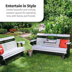 LuxCraft Plain Glider - 5' - Available in 14 Colors(Dove Grey on Slate)