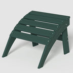 Plawdlik Folding Ottoman for Adirondack Chair–HDPE All-Weather Footrest for Outdoor Use, Garden & Poolside– Anti-Cracking, Fade-Resistant, Easy Assembly–Green