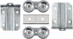 HOME MASTER HARDWARE Box Rail Hanger Kit 2 Set,Exterior Barn Door Hardware Kit,Each Rated Safe Working Load 225 lbs,Zinc Plated