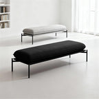 Modern Stainless Steel Bed end Bench Bedroom Rest Clothing Store Entryway(Medium)