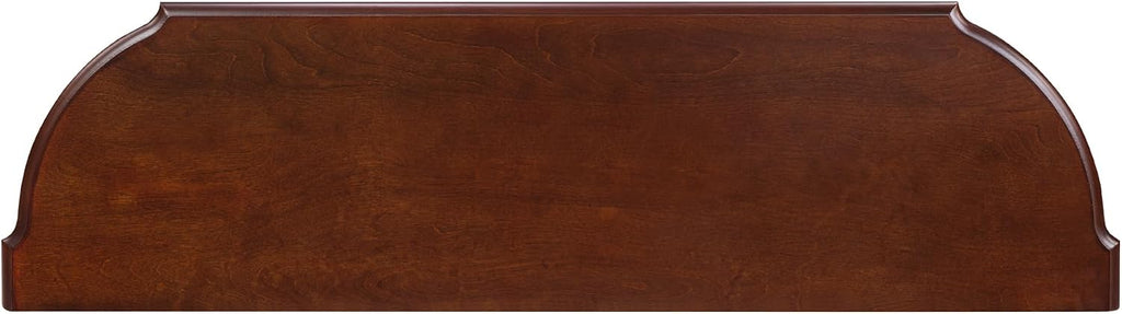 LKTART 43" Half Moon Console Table, Solid Wood Retro Curved Console Table Entryway Table Sofa Table with Solid Pine Roman Legs 3 Drawers 1 Open Shelf for Living Room,Foyer,Hallway(Cherry)