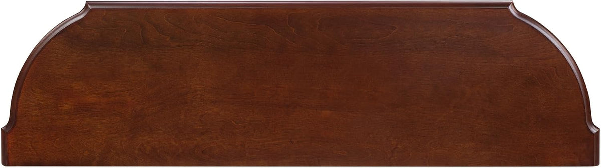 LKTART 43" Half Moon Console Table, Solid Wood Retro Curved Console Table Entryway Table Sofa Table with Solid Pine Roman Legs 3 Drawers 1 Open Shelf for Living Room,Foyer,Hallway(Cherry)