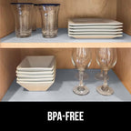 GORILLA GRIP DuraGuard Shelf Liner, Non-Adhesive Cabinet Liners for Kitchen Drawers, Shelves, Refrigerator, Pantry Storage, Bathroom Closet, Durable Waterproof BPA Free Ribbed Plastic, 12x20 Lt Gray
