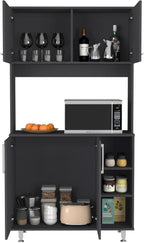 Pantry Cabinet Delaware, Kitchen, Black