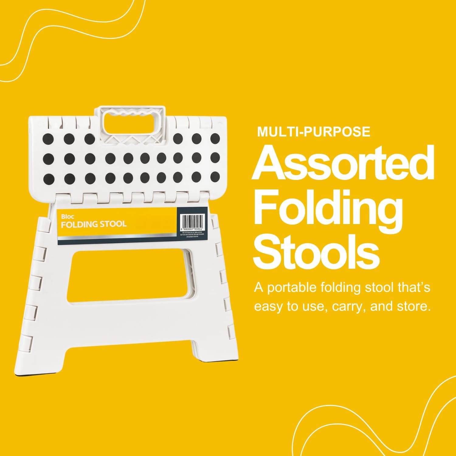 Bloc Folding Stool, Assorted, 22 x 30 x 22cm