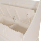 Linon Harris White Corner Breakfast Nook - Nook Only, Table is NOT included! 20.88D x 61.88W x 36.63H in