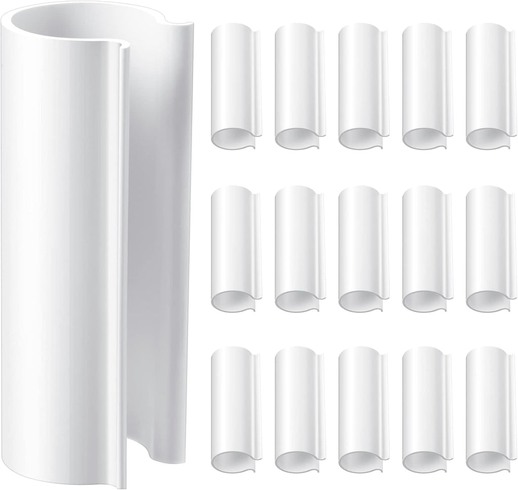 Jetec 16 Pcs PVC Pipe Clamps Greenhouses Strap Clips 2.4 Inches Long Summer PVC Water Pipe Clamps Strap Clips for Woodworking(for 1/2 Inch PVC Pipe,White)