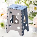 Folding Step Stool 18in Heavy Duty Step Stools for Adults Non Slip Folding Stool with Handle Portable Foldable Step Stool for Kitchen Bathroom Bedroom-Up to 400LBS