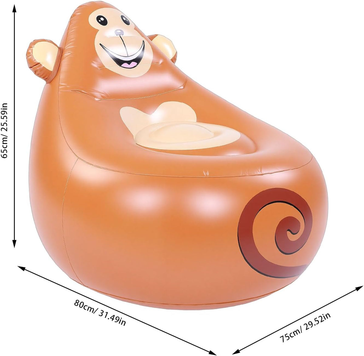 Dpofirs Inflatable Chair, Animal Shaped Portable Blow Up Sofa with Soft Skin Friendly and Sturdy Air Filled Design for Camping Patio Beach Travel