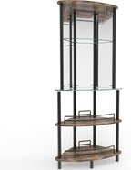 Mango Steam Contemporary Modern Home Entertainment Liquor Bar Catalina Table (Tower Bar, Rustic Wood)