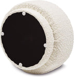 15" Small Foot Stool Ottoman Cute Foot Rest Round Mushroom Ottomans Modern Boucle Footstool Shoe Stool for Couch for Living Room Bedroom Entrance Beige