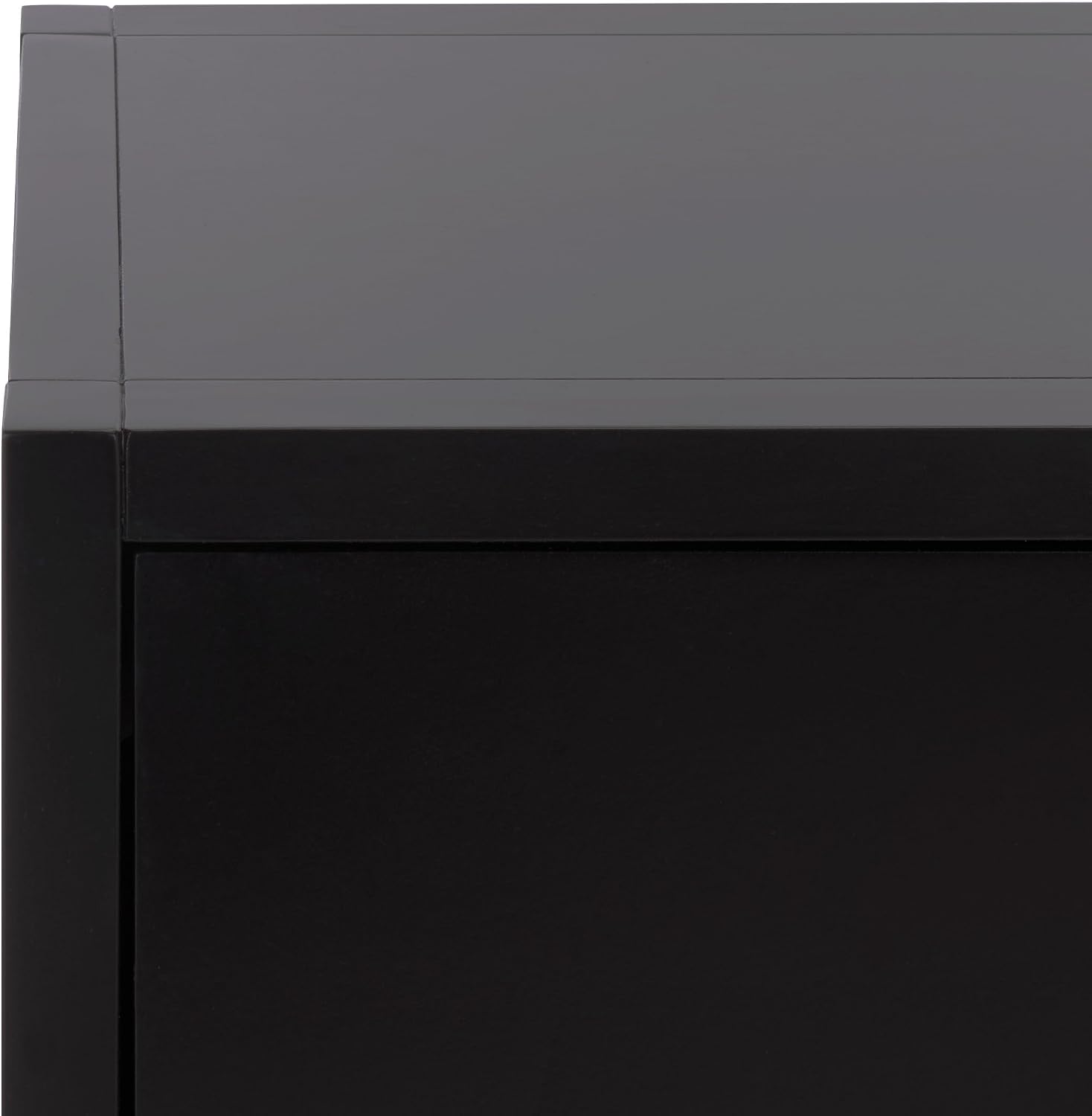 SAFAVIEH Furniture - Sadie 1-Drawer Nightstand - Black - Wood - Glam Gold Hardware Design - Ideal for Bedroom, 21" W x 17.2" D x 26" H - Fully Assembled (NST9201E)