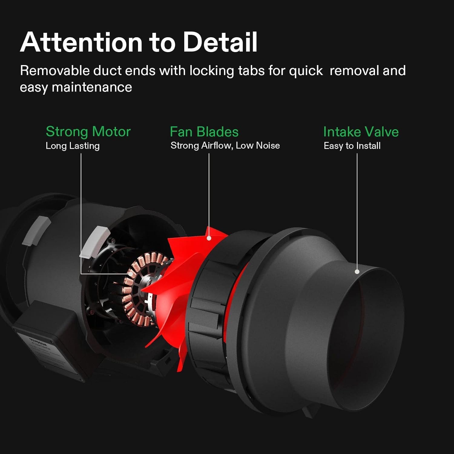 VIVOSUN Ventilation Kit Inline Duct Fan with Variable Speed Controller and Carbon Filter Odor Control System