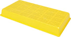 SUNPACK 10" x 20" Heavy Duty Mesh Plastic Seed Starting Tray, Yellow, 2.3" (Pack of 10) - Ensures Water Drainage and Aeration, Perfect for Greenhouses or Indoor Gardening