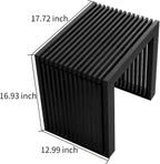 APRTAT Bamboo Dining Bench Indoor Small Benches Entryway Shoe Rack Benchs,Outdoor Modern Wood Benches 17 Inch Bamboo Bench for Living Room Hallway Bedroom Bathroom Black Small