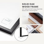 Opposite Wall - 16x24 in - Black Solid Oak Wood Picture Frame - Lightweight, Versatile & Shatterproof - Wall Hanging Poster or Photo Frame - Wall Decor for Office, Gallery & Home