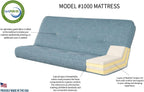Kodiak Furniture Tucson Futon Set in Rustic Walnut Finish with Linen Charcoal Mattress, Full | Solid construction