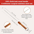 The Original BBQ Hooker, Meat Turner. Pigtail Flipper, Steak Flipper, Weber BBQ Grill, Spatula, BBQ Tongs, BBQ Tools, Camping Tool, Fire Pit Tool, Green Egg, Komodo Joe Grill.