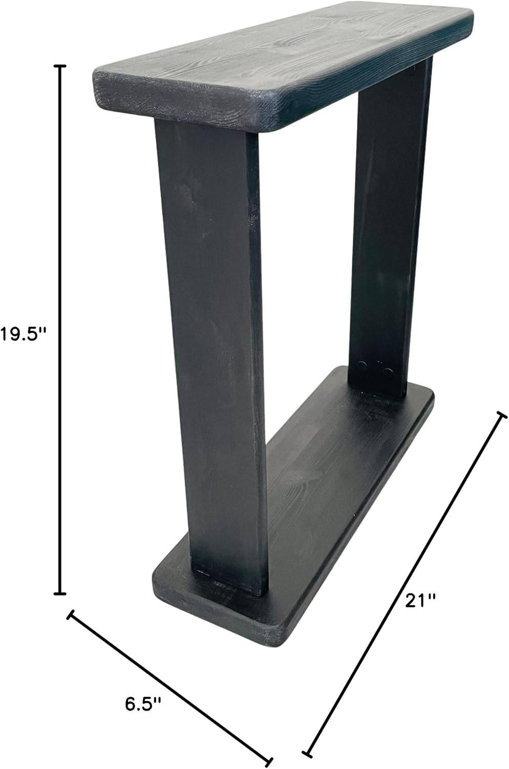 Very Narrow 7 inch Wide Side Table for Small Apartment Between Chairs, Skinny Table for Recliner, Couch, Chairs, Thin Slim End Table for Living Room, Bedroom, Drinks (Black)