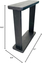 Very Narrow 7 inch Wide Side Table for Small Apartment Between Chairs, Skinny Table for Recliner, Couch, Chairs, Thin Slim End Table for Living Room, Bedroom, Drinks (Black)