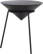 SAFAVIEH Home Collection - Apuline Modern Black Side Table with Tripod Legs (ACC5513A)